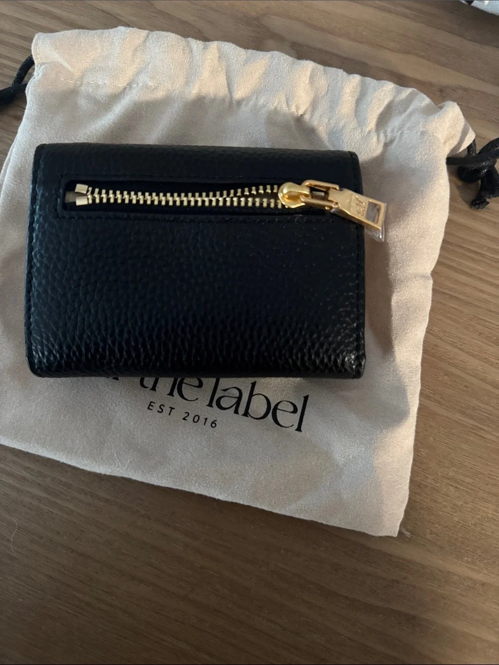 Alf  the label Elsie Black Leather Card Case Wallet